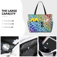 thumbnail image 3 of Naloa Rainbow Glitter Large Capacity Beach Bag, Waterproof Sandproof Beach Swim Pool Bag Tote Bag for Women, 3 of 7