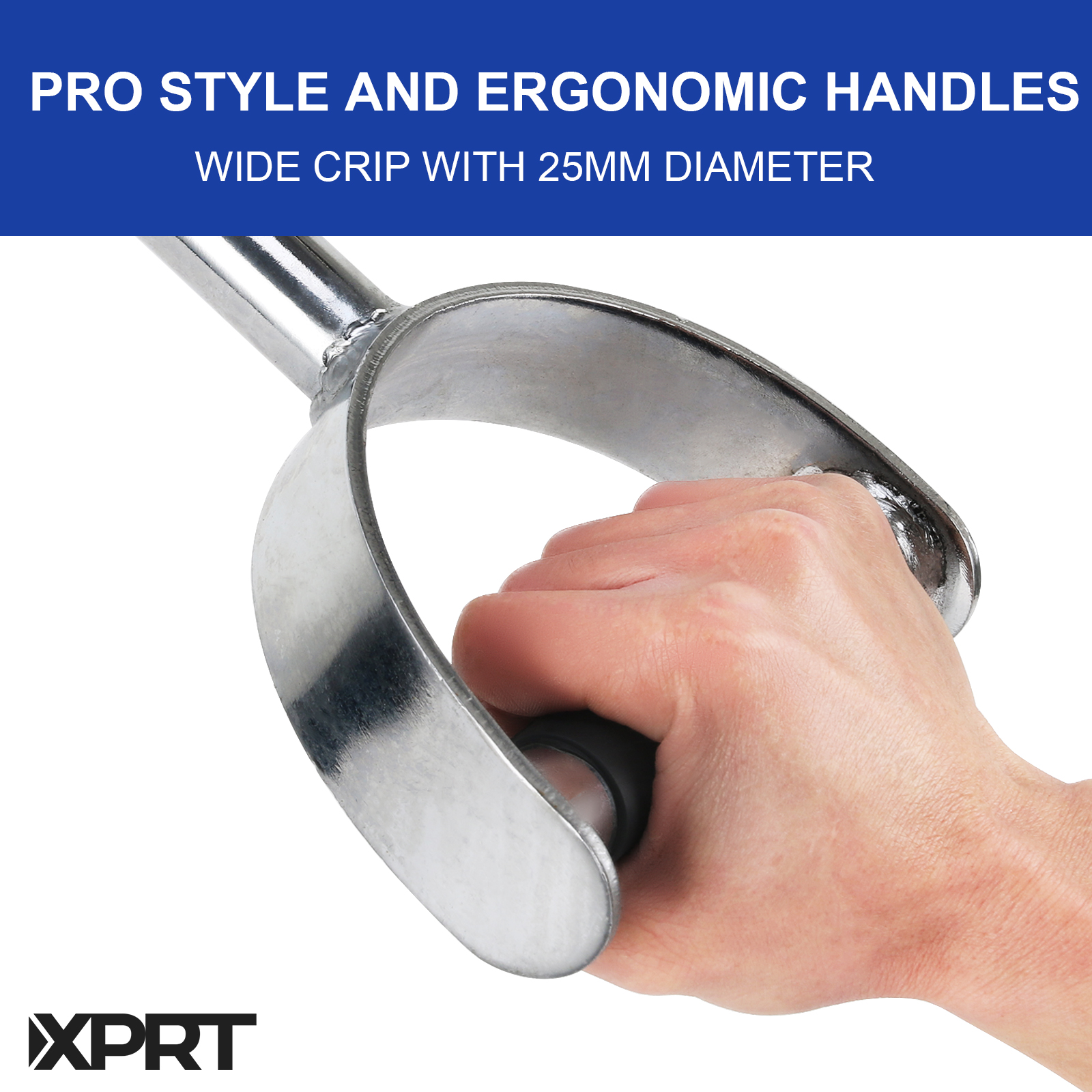 XPRT Fitness 34’’ PRO LAT Pulldown Cable Machine Attachment Overhand Grip Bar, Solid Chromed Steel