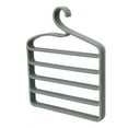 thumbnail image 6 of Walbest 1pc Plastic Pants Hanger 5 Layers Space Saving Clothes Slack Hanger, Closet Storage Organizer for Pants Jeans Trousers Skirts Scarf Ties Towels, 6 of 7