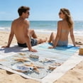 thumbnail image 4 of Cififendec Ocean Seashell Microfiber Bath Towel, Oversized Travel Foldable Skin-Friendly Quick Dry Absorbent and Sandproof Beach Towel, Holiday Gift, 4 of 5