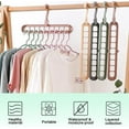 thumbnail image 6 of 4 Pack Magic Space Saving Clothes Hangers Multifunctional Smart Closet Organizer Premium Wardrobe Clothing Cascading Hanger 9 Slots, Innovative Design for Heavy Clothes,Shirts Pants Dresses (Gray), 6 of 8