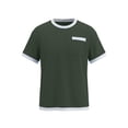 thumbnail image 4 of CUSTG Men Tshirts Summer Knit Pocket Tee For Breathable Casual Short Sleeve Blend Shirt With Front Chest Pocket Cozy Solid Color Tops, 4 of 6