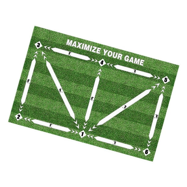 Tapete de entrenamiento de fútbol para niños, tapete de césped interior, tapete para campo de fútbol 50 cm x 80 cm