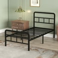 thumbnail image 3 of Lutown-Teen 18 Inch Twin XL Metal Bed Frame with Headboard and Footboard, Heavy Duty Platform, No Box Spring Needed, Easy Assembly, Black, 3 of 7