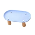 thumbnail image 4 of Soporte elevado para comedero de gatos con base antideslizante lavable y soporte para bebedero y comedero de gatos. Azul 24cmx13cm, 4 of 9