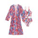 thumbnail image 1 of Traje de Baño de Bikini de Mujer Tiras Impresas V Cuello Sexy Dividido Tres Piezas, Traje de Baño de Poliéster para la Piscina, la Playa Y las Vacaciones de Verano, 1 of 8