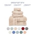 thumbnail image 3 of Hencely 6-Piece Turkish Cotton Bath Towel Set – 2 Bath Towels, 2 Hand Towels & 2 Washcloths – Soft, Absorbent, Quick Dry – Beige, 3 of 7