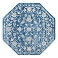 thumbnail image 3 of Unique Loom Boston Collection Area Rug - Floral (5' 3" Octagon Blue/Ivory), 3 of 7