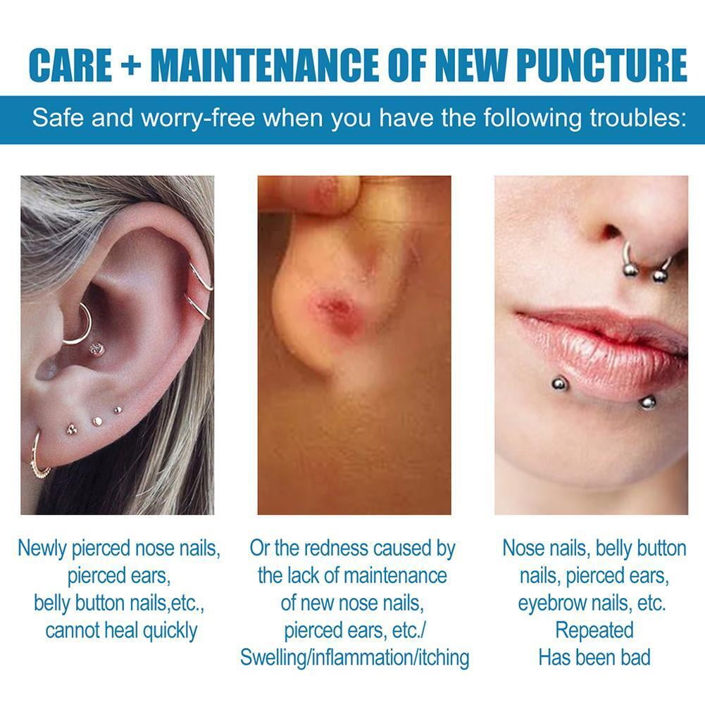 Ear Piercing Care Solution Disinfecting Nose Piercer Aftercare Reduce Allergy
