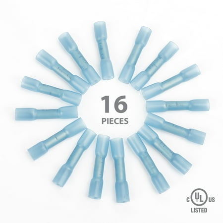 Ever Start 16-Piece Heat Shrink Splice Connectors Kit, Model 5118,Blue, UL Listed