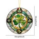 thumbnail image 3 of Atrapasueños irlandés para ventana | Adorno colgante para árbol, puerta o pared | Trébol de cuatro hojas de acrílico de 10 x 10 cm | Decoración navideña para el hogar, para uso interior y exterior, 3 of 9
