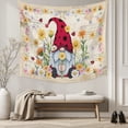 thumbnail image 5 of Farmhouse Gnomes Tapestry for Bedroom Wall Hanging Tapestry, Vintage Pastoral Daisy Floral Country Ceiling Backdrop Tapestries Poster Blanket Wall Decor for Teens Room Living Room Dorm 59" x 79", 5 of 8