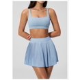 thumbnail image 4 of PISONIC 2 Piece Tennis Dresses for Women High Waisted Pleated Skirt Sets Workout Sports Bra Golf Outfits, 4 of 7