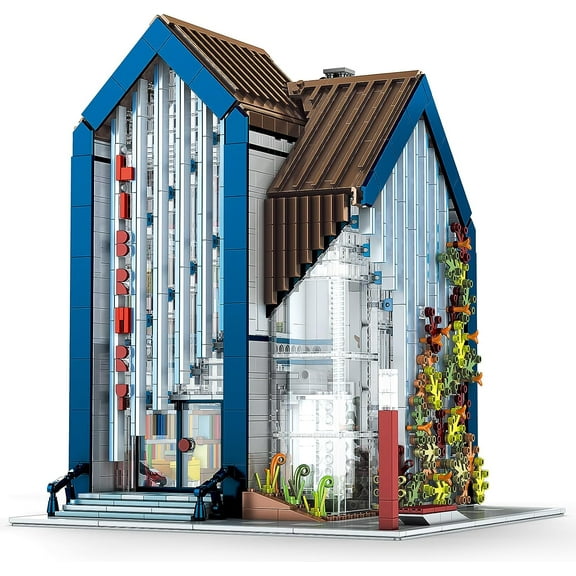 General Jim's Toys & Bricks Modern Library, Modular Building Blocks Set - 2,788 Pieces