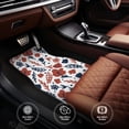 thumbnail image 6 of Honeii Red Blue Leaves Print Car Foot Mat Four-Piece Set - Front & Rear Universal Car Floor Mats for SUVs, Trucks, Sedans, 6 of 7