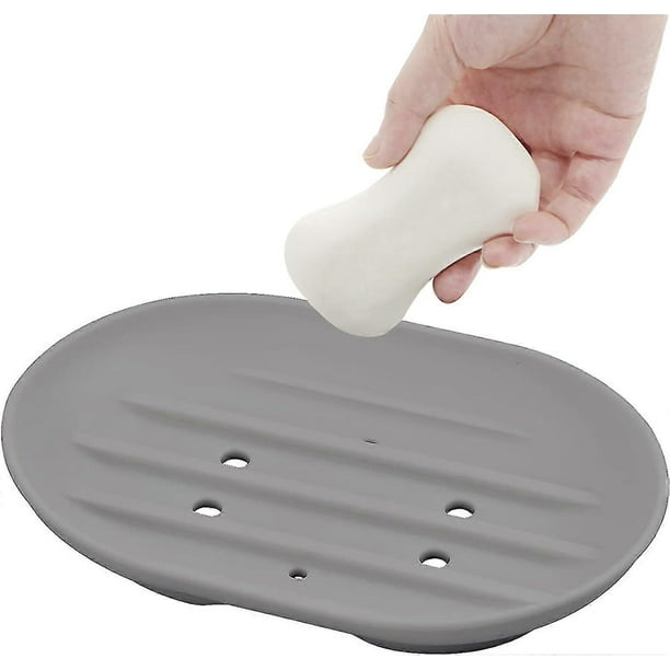 PCS Soap Box, Travel Soap Box, Soap Dish, Shower Soap Dish, Silicone Soap Dish, Silicone Shower Soap Dish with Drain, for Shower, Bathroom, Kitchen