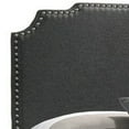 thumbnail image 4 of Fabric Upholstered Wooden Eastern King Size with Nailhead Trims Gray - Saltoro Sherpi, 4 of 5
