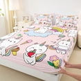 thumbnail image 3 of Homewish Cartoon Unicorn 4pcs Bed Sheets for Kids Teens,Kawaii Rainbow Animal King Sheets,Dreamy Princess Super Cozy Sheet Set,Super Cozy Room Decor, 3 of 7