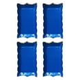thumbnail image 1 of Visland 4 Pcs/Set Disposable Fruit Plate Colorful Rectangular Disposable Tableware Plate for Picnic, 1 of 1