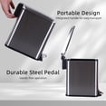 thumbnail image 6 of CL.HPAHKL Small Bathroom Trash Can with Soft Close Lid, 1.3 Gallon Stainless Steel Garbage Can with Removable Inner Bucket, Foot Pedal, Mini Trash Bin for Toilet, Home Office (Silver, 2 Pack), 6 of 7
