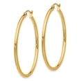 thumbnail image 2 of 14K Yellow Gold Polished 2mm Round Hoop Earrings, 2 of 4