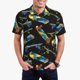thumbnail image 1 of Fotbe Colorful Skateboard Camiseta Polo de Golf para Hombre con Estampado – Camisa Deportiva Transpirable con Cuello Abotonado-Medium, 1 of 6