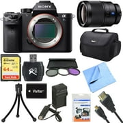 Sony a7S II Full-frame Mirrorless Interchangeable Lens Camera Body 35mm Lens Bundle includes a7S II Body, 35mm Prime Lens, 72mm Filter Kit, 64GB Memory Card, Bag, Beach Camera Cloth and More