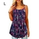 thumbnail image 1 of Verano Tops Correa Escote redondo Chaleco Sin mangas Tela estampada para mujer, Tipo 6, L tholdsy AP001971-39, 1 of 5