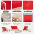 thumbnail image 4 of Meetleisure 4 Pieces Outdoor Wicker Conversation Set, All-Weather Rattan Patio Furniture Sets with Cushions, Red, 4 of 9
