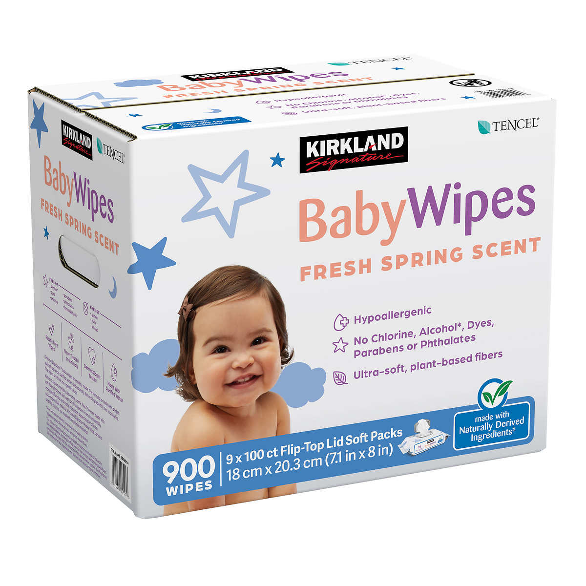 Kirkland Signature Fresh Spring Scented Baby Wipes, 900 Count, Ultra ...