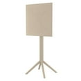 thumbnail image 4 of Compamia Sky Ares Square Bar Set with 2 Barstools Taupe, 4 of 5