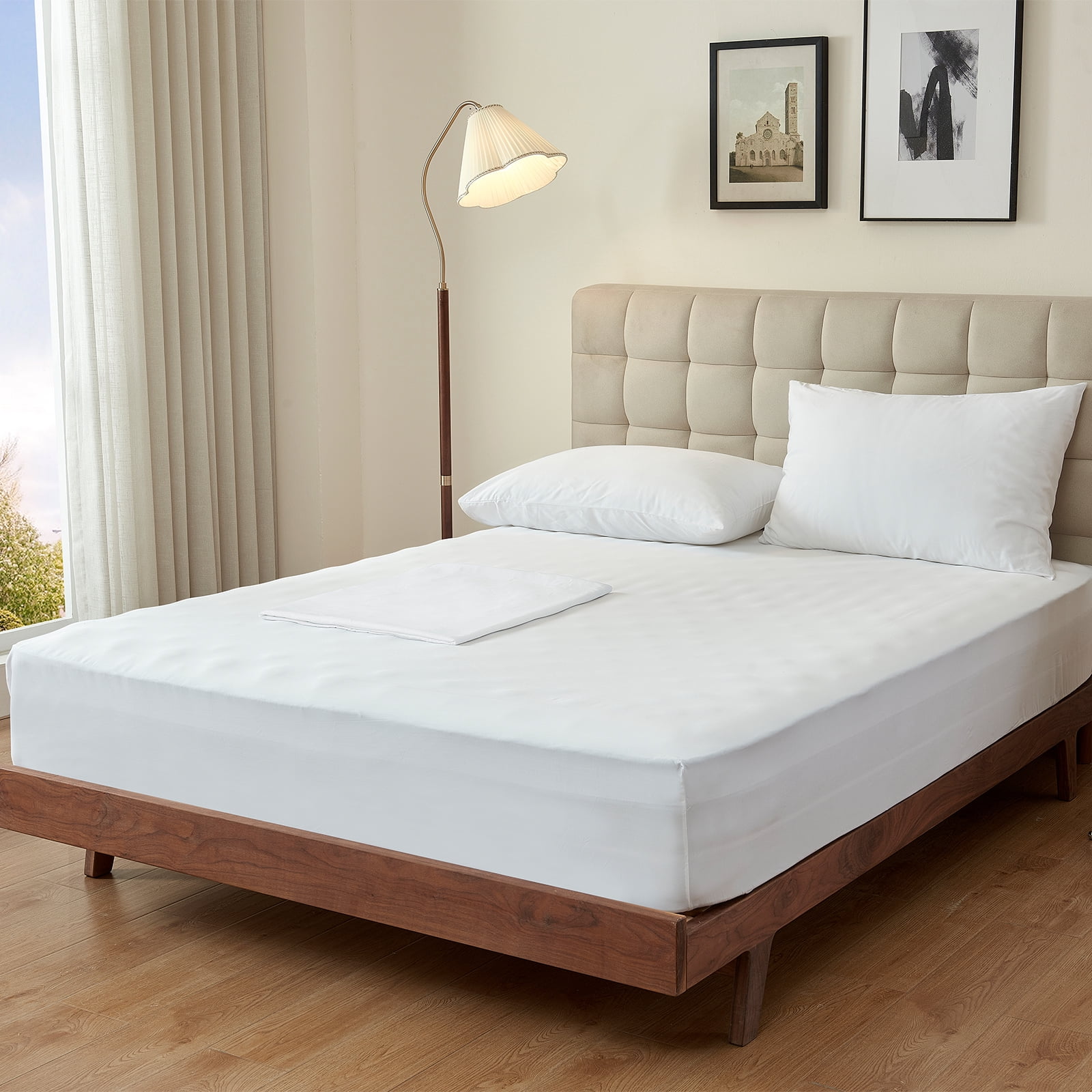 Tensoboo 100% Bamboo Cooling 16-Inch Deep Pocket Fitted Sheet Only, Twin – Soft and Breathable