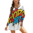 thumbnail image 1 of Robe Élégante Douce Pop Art Femme Coréenne Kawaii Col Carré Robe Colorée Rouge Jaune Noir, 1 of 5