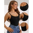 thumbnail image 3 of Unique Bargains Women's Adjustable Strap Comi Tank Tops Camisole w Built-In Bra XL Black, 3 of 6