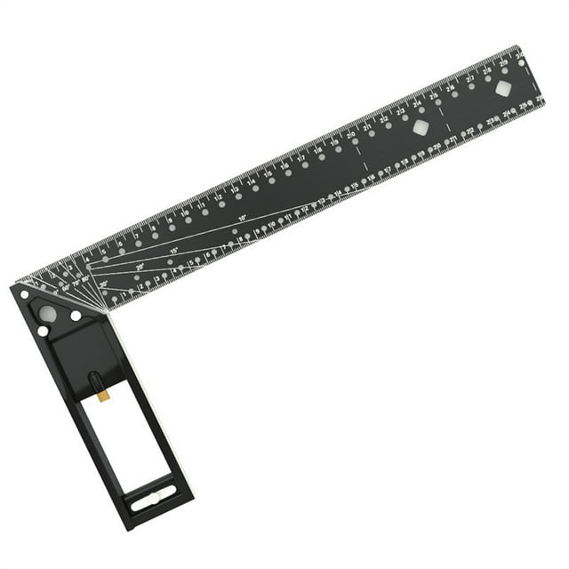Right Angle Ruler 90 Degree Woodworking Marking Tool with 45 Degree Stop 10 in