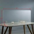 thumbnail image 2 of 23.6" Desktop Long Rectangular Protective Shield Divider Clear Plexiglass, 2 of 4