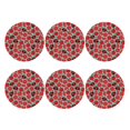 thumbnail image 2 of Gaeub Cute Tomato Print 6 Pcs Leather Coasters for Drinks ,Drink Coasters Sets,Drink Table Cup Coasters for Living Room Kitchen Coffee Decor,Round Shape, 2 of 7