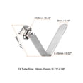 thumbnail image 2 of Unique Bargains 15pcs Single Button Kayak Paddle Snap Spring Clip 39mmx5.8mm V Shaped Hollow Lift Telescopic Locking Pole Clips, 2 of 5