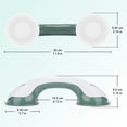 thumbnail image 5 of SHX Plastic Suction Cups Handle Bathroom Grab Bar, White, (2 Pack), 5 of 6