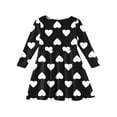 thumbnail image 4 of Abcomgle Girls Long Sleeve Dresses 8-9 Love Heart Valentines Midi Dress for Girls Cute A-Line Long Sleeve Dress Outfits Holiday Crewneck Swing Dress Clothes for Girls,, 4 of 4