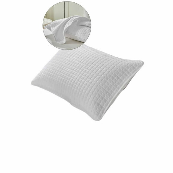 WNFJR Pillow Case, Waterproof and Stain Resistant Pillow Cases with Zipper, Cover Only, Pillow Not Included(White)