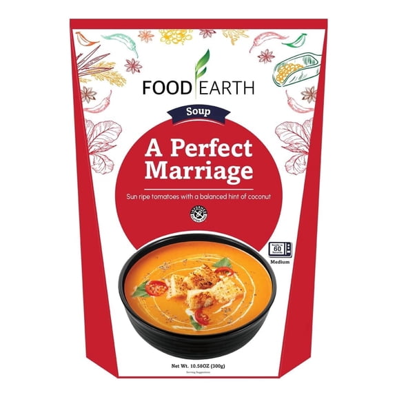 Food Earth - A Perfect Marriage - Non GMO, Vegan, Gluten-Free, Heat & Serve,10.58 oz, 6 units Shelf Stable