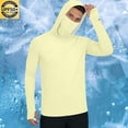 thumbnail image 2 of Men's UPF 50+ Sun Protection Hooded Shirt with Mask Sun Protection Long Sleeve Shirts Rash Guard, 2 of 8