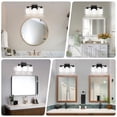 thumbnail image 3 of Lámpara de baño FonmYim de 3 luces en negro para tocador, 3 of 7