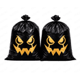 thumbnail image 2 of 2 PCS Halloween Spooky Decor Face Leaf Bags,Pumpkin Face Plastic Storage Bags, Seasonal Yard Leaf Storage and Party Gift Bag Set,Black, 2 of 4