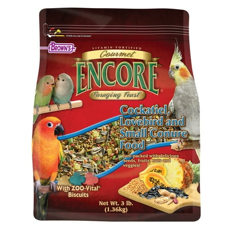 Encore Gourmet Foraging Feast Cockatiel Food, 3 lb.