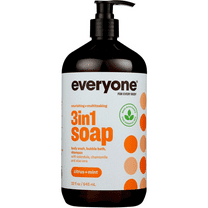 Everyone 3-in-1 Soap: Shampoo, Body Wash, and Bubble Bath, Citrus and Mint, 32 Ounce, 2 Count