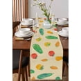 thumbnail image 4 of Watercolor Fruits Burlap-Cotton Table Runner 72 Inches Long,Summer Fruits Rustic Farmhouse Table Runners,Outdoor Dining Tablecloths Decor for Baby Shower/Party/Wedding 14x72, 4 of 9