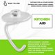 thumbnail image 4 of K45DH Dough Hook Replacement Compatible with for KitchenAid 4.5 QT Rocker Mixers KSM90 and K45, 4 of 5