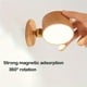thumbnail image 2 of Lámpara de pared LED de madera, regulable y giratoria de 360°, recargable, luz nocturna LED magnética a pilas., 2 of 5